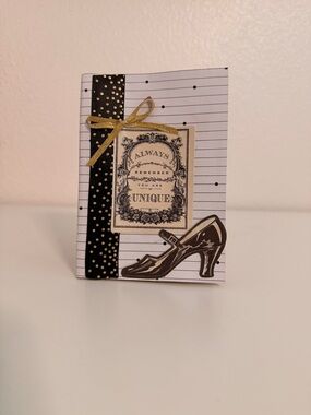 Chic Black & Gold High Heel Decorative Notebook